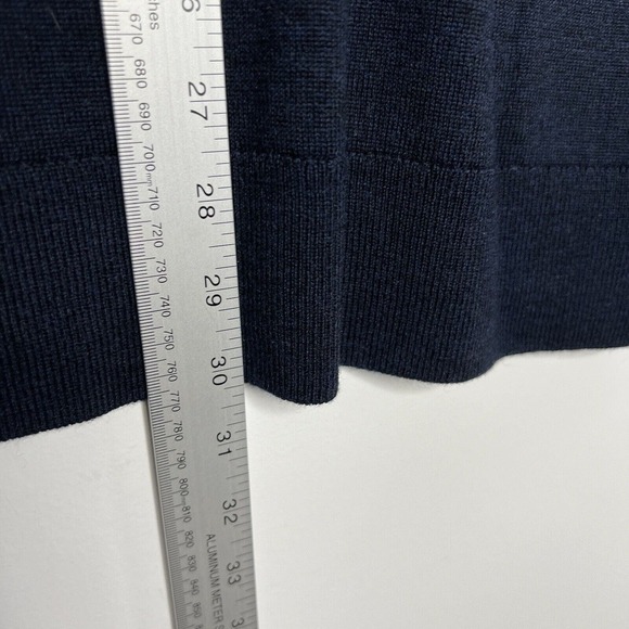 Untuckit Mens Pullover 1/4 Zip Pullover Sweater Merino Wool Size XL Navy Blue - Picture 11 of 11